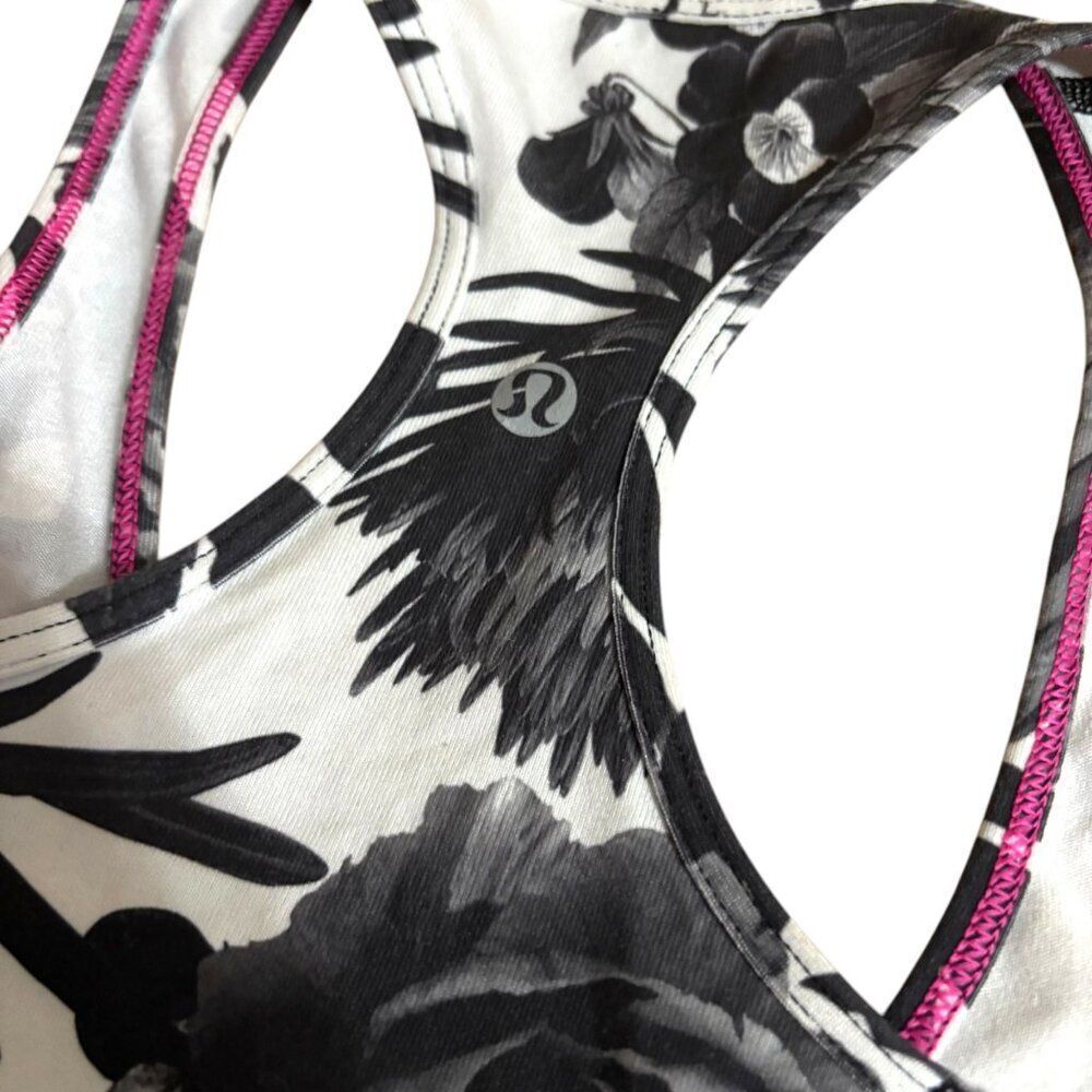 LULULEMON Cool Racerback CRB Tank Top Brisk Bloom Floral Unlined Y2K Gym Yoga - Picture 7 of 12